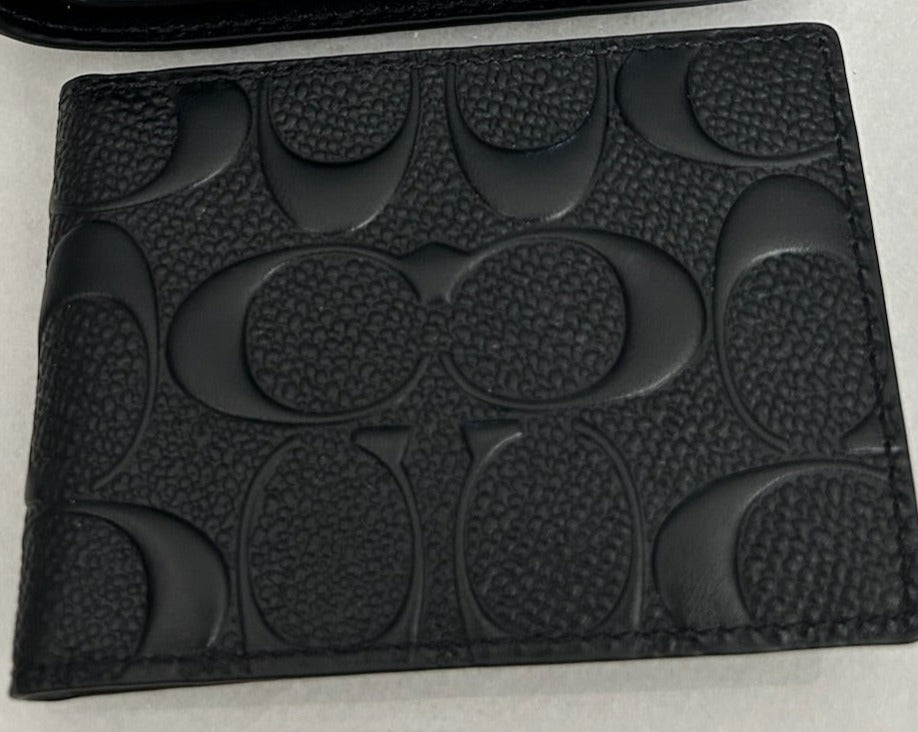 Cartera con estampado signature negro (incluye tarjetero) - Coach