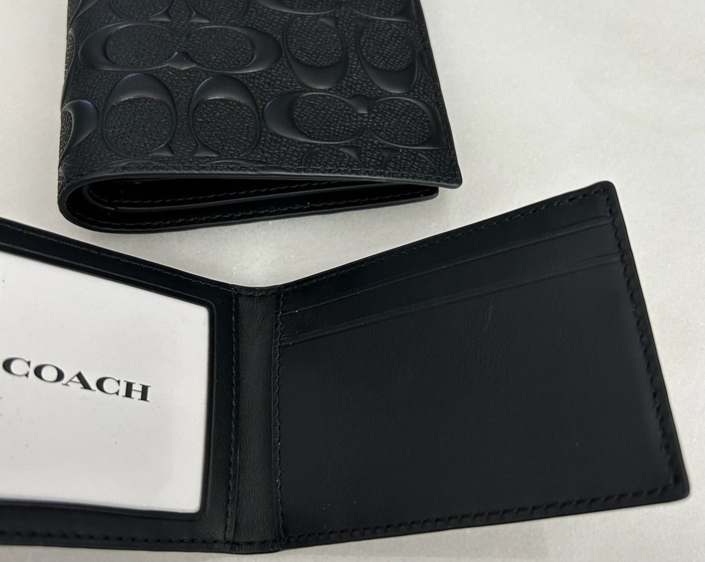 Cartera con estampado signature negro (incluye tarjetero) - Coach