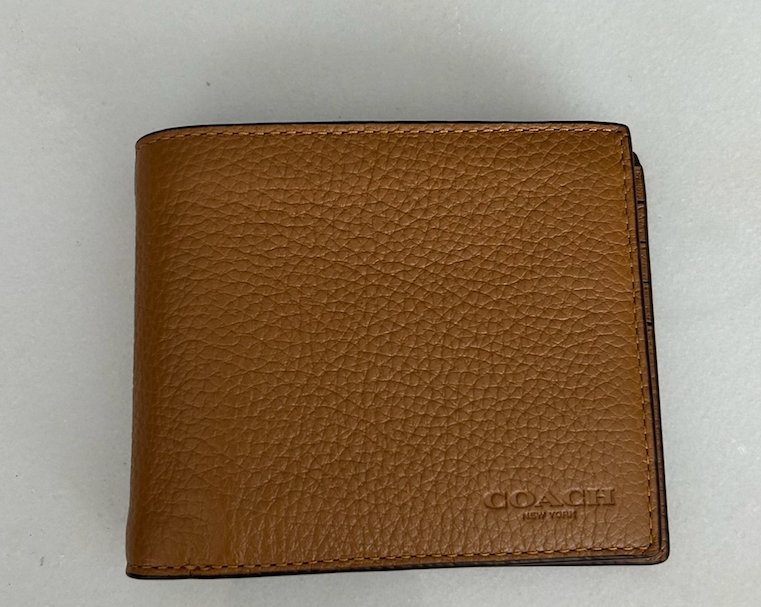 Cartera con estampado gris con café (incluye tarjetero) - Coach