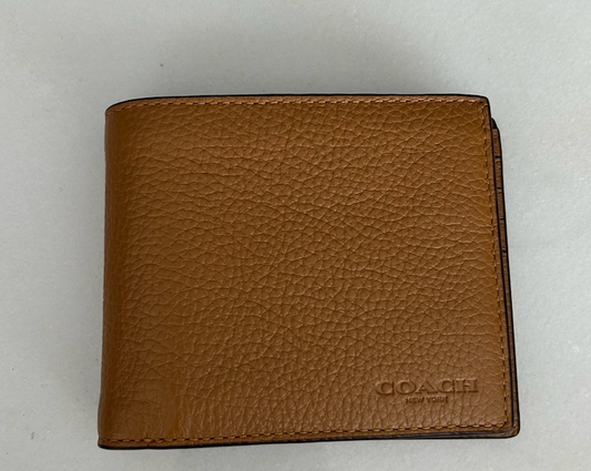 Cartera con estampado gris con café (incluye tarjetero) - Coach